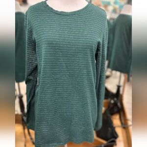 Sonoma Green Ribbed Long Sleeve Blouse